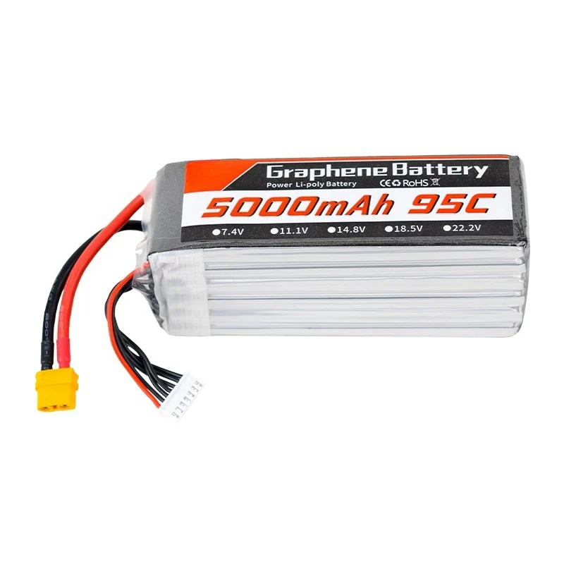 6S 22.2V 5000mAh 95C графеновы – обзор и цена 6S Lipo Battery 22.2V 5000Mah